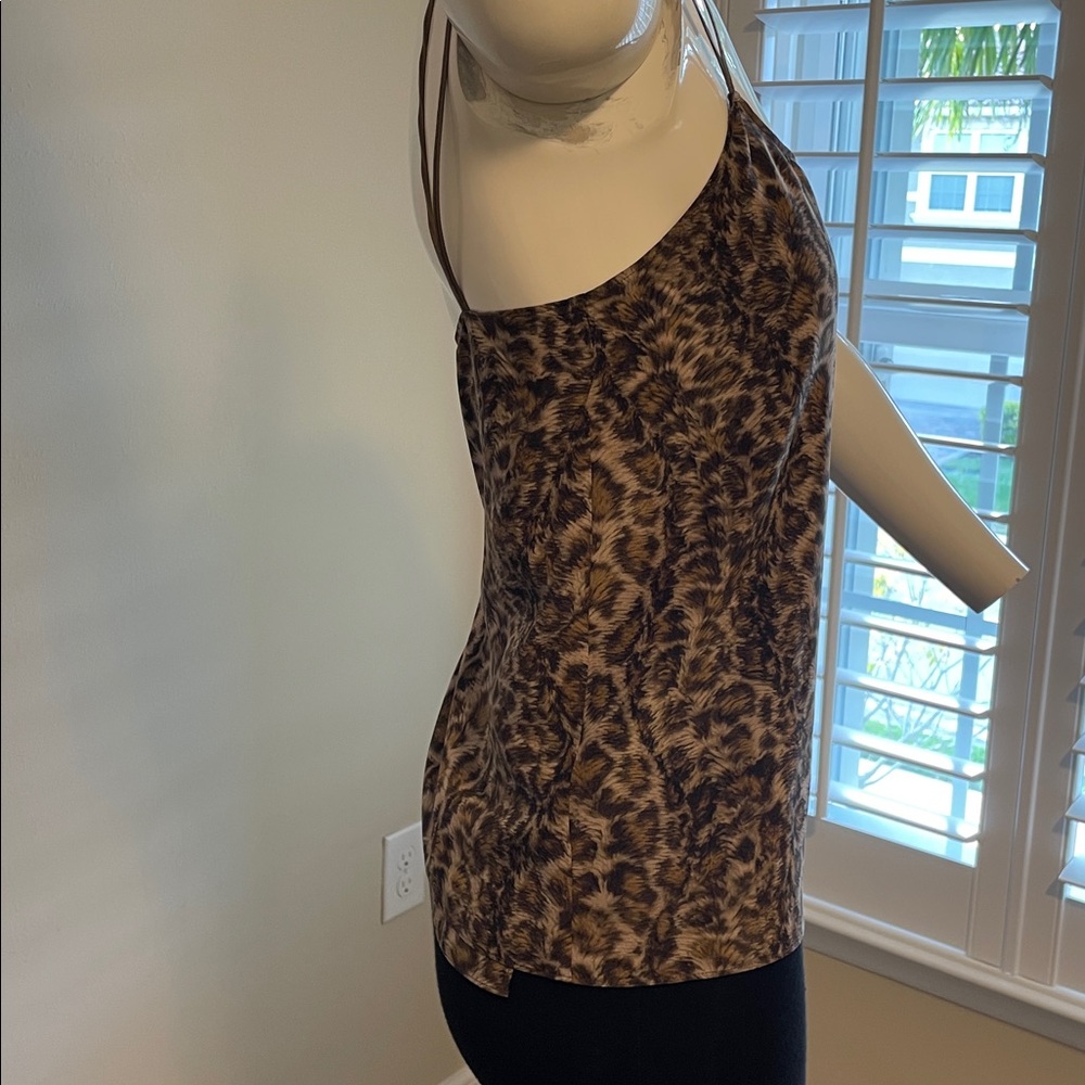Helmut Lang SILK Muted Animal Print Double Strap Wrap Around Camisole 
 S NWOT - Picture 8 of 13